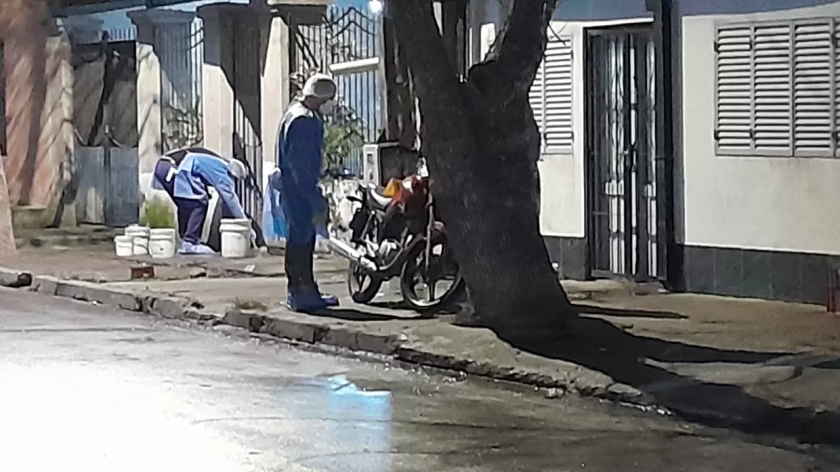 Peritos, en el lugar del crimen. FOTO MINISTERIO PÚBLICO FISCAL