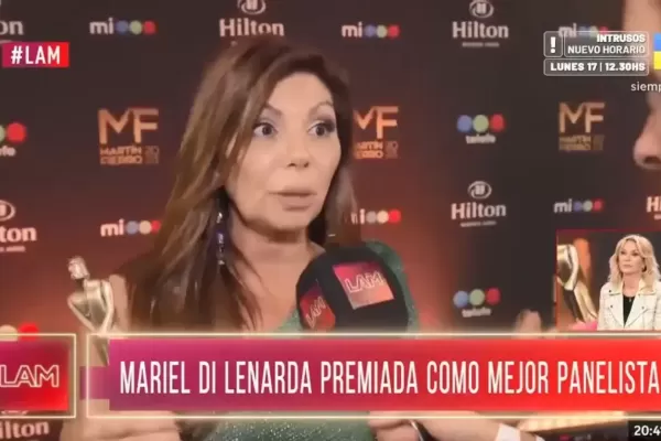 El duro cuestionamiento del cronista de LAM en plena entrevista a Mariel di Lenarda por ganarse el Martín Fierro