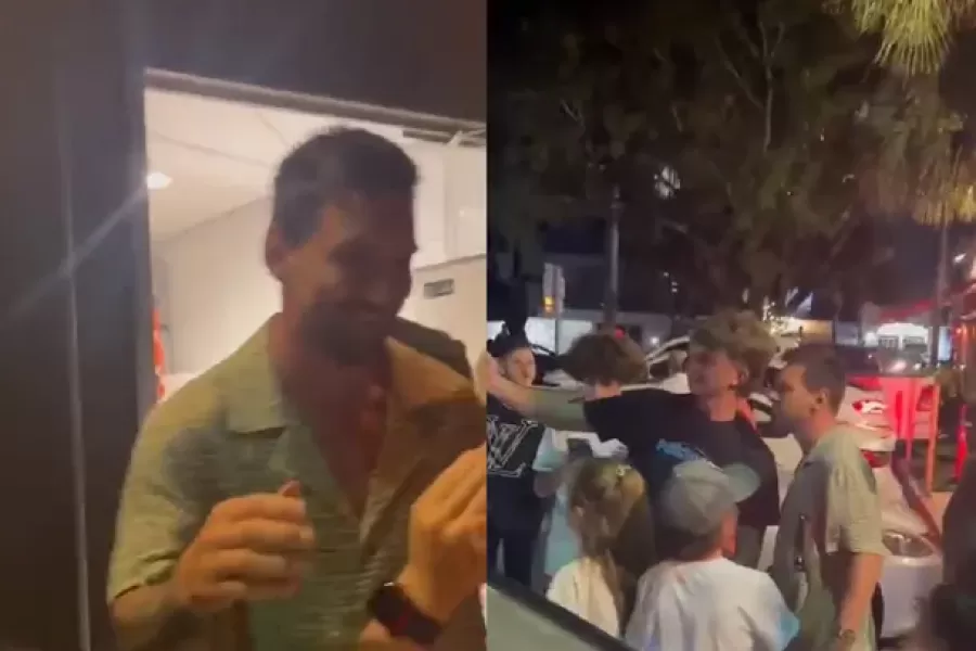 Furor por Lionel Messi en un restaurante de Miami Beach.