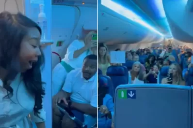 Video viral: le propuso casamiento a su novia en pleno vuelo y los pasajeros fueron sus cómplices