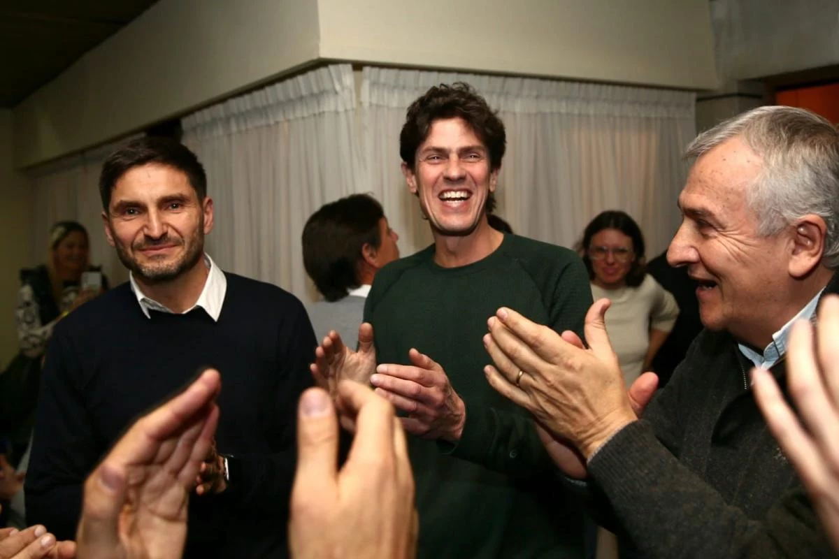 Lousteau y Morales, en los festejos dentro del búnker de Maximiliano Pullaro