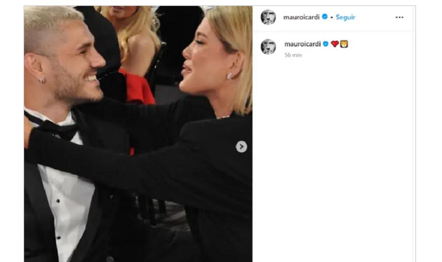 EL CONMOVEDOR POSTEO de Icardi, con Wanda. 