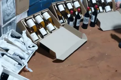 Contrabando: intentaron llevar a Brasil 226 botellas de vino de primeras marcas