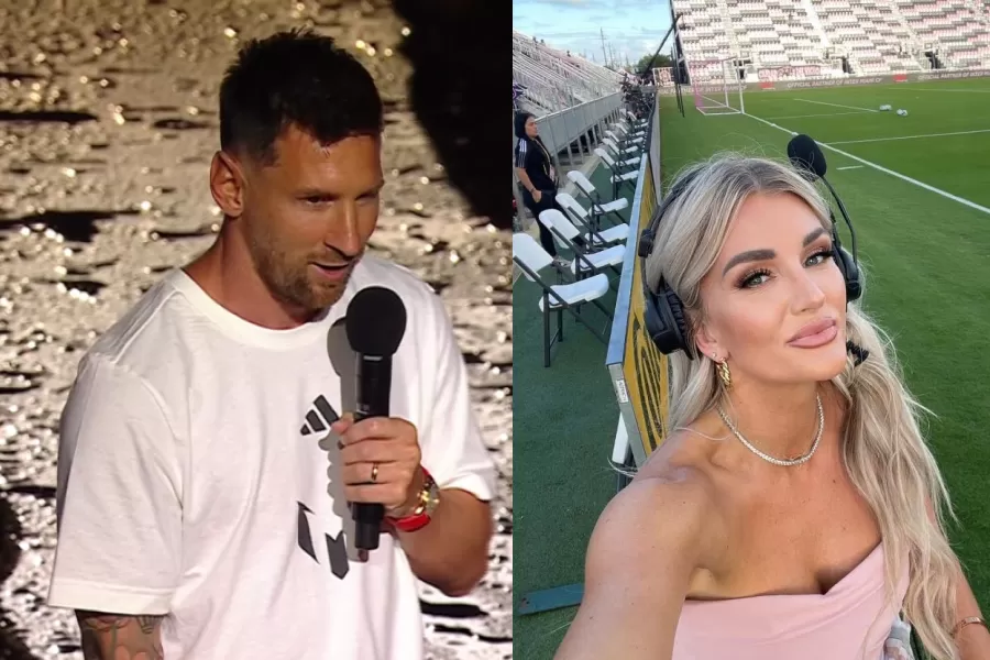 Quién es Kaylyn Kyle, la periodista y ex futbolista que cautivó a Lionel Messi durante una entrevista.