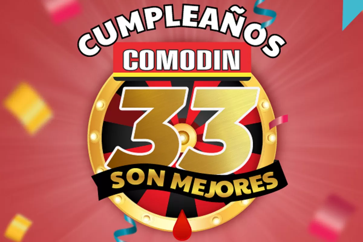 Te invitamos al evento de cierre del cumpleaños 33 de Supermercados Comodin