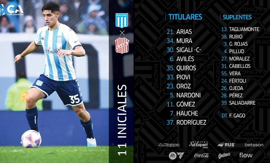 Los titulares de Racing