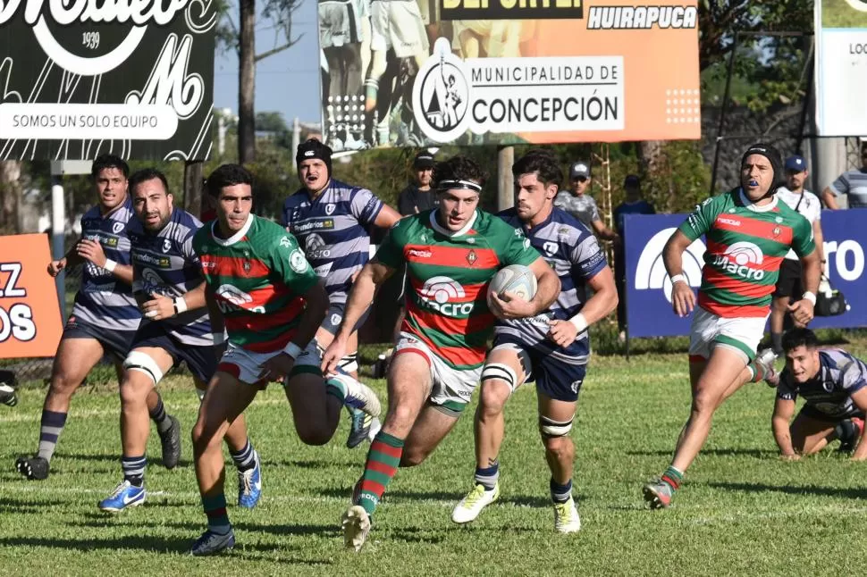 ANTECEDENTE. En la séptima fecha de la primera rueda, Universitario derrotó 21-20 a Huirapuca en Concepción. Esta tarde se reencontrarán en el “serpentario”. LA GACETA / FOTO DE Osvaldo Ripoll