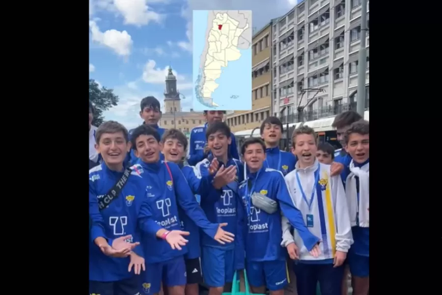 Un grupo de tucumanos participaron de la Gothia Cup y se hicieron virales luego de protagonizar un particular video con un influencer.