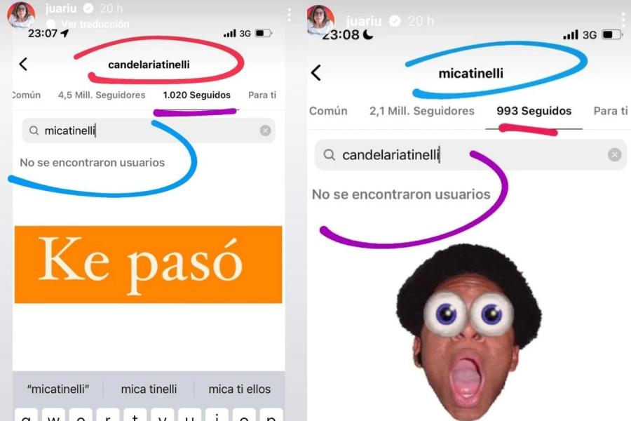 Cande y Mica Tinelli dejaron de seguirse en Instagram.