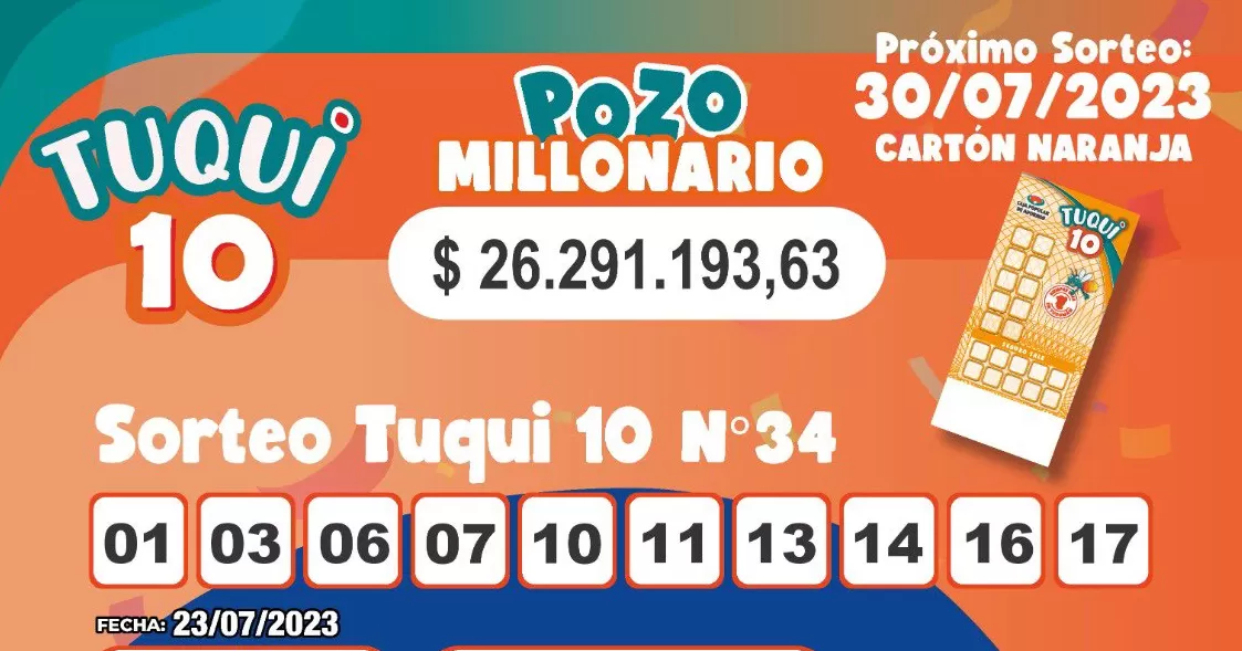 Tuqui 10: cómo salió el sorteo del domingo 23 de julio.