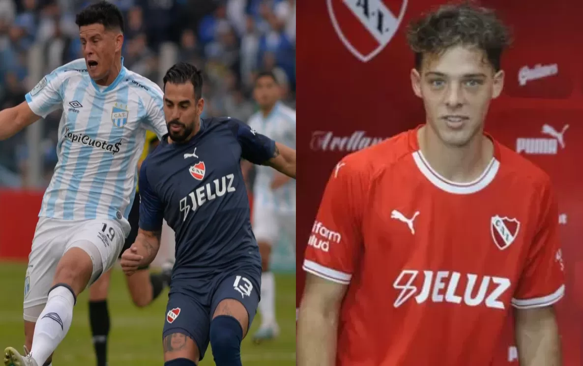 La cargada de Atlético Tucumán a Independiente y Santi Maratea tras el triunfo.