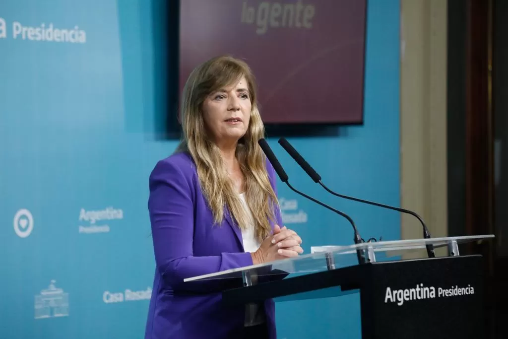 Gabriela Cerruti, portavoz del Gobierno. Presidencia de la Nación