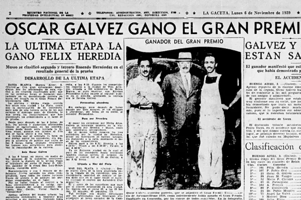 Hojeando el diario: Fangio deja su estela por los caminos tucumanos