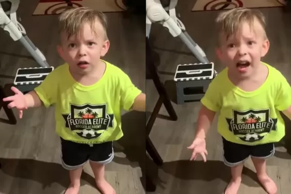 Viral: tiene dos años y se enojó porque su mamá no le dio un beso antes de irse a trabajar