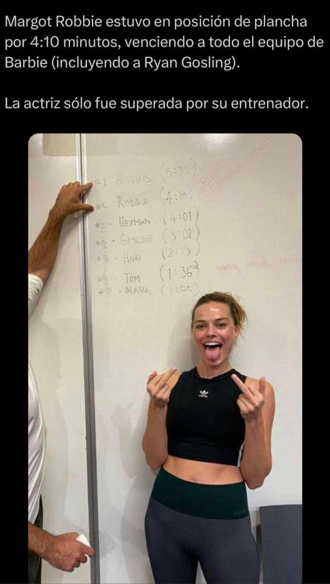 La prueba de que Margot Robbie le ganó a Gosling.