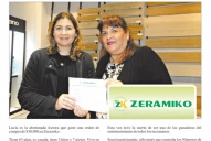 Números de la Suerte: Lucía Mercedes Olea ganó una orden de compra de $30.000 en Zeramiko