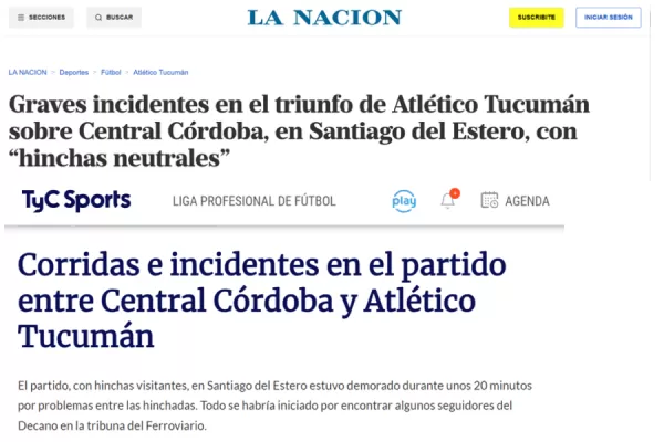 Violencia y ataque a la libertad de expresión: así fue la repercusión nacional de lo que pasó entre Atlético Tucumán y Central Córdoba