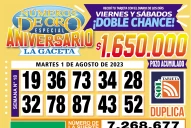 Los Números de Oro de LA GACETA del 1 de agosto de 2023