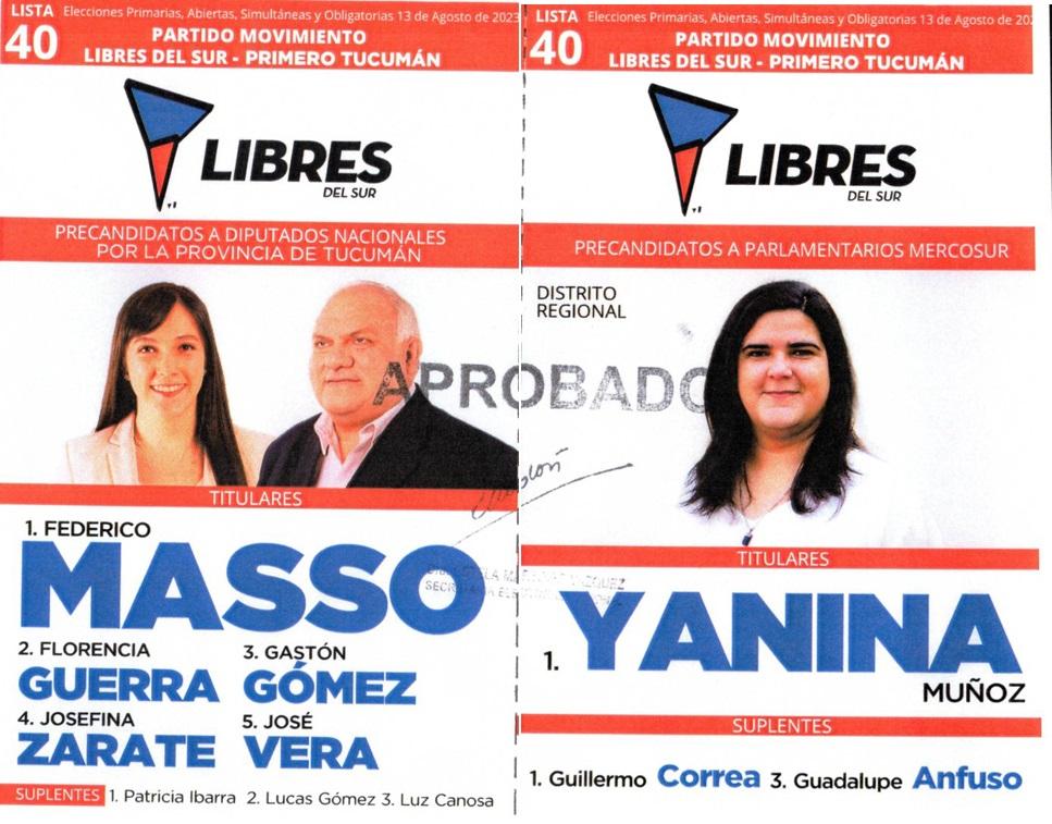 LIBRES DEL SUR / FOTO TOMADA DE ELECTORAL.GOB.AR