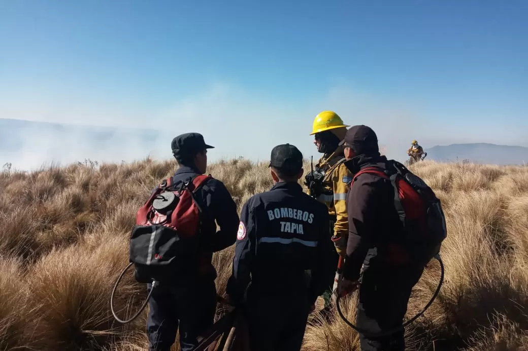 Incendio en serranías cercanas a La Toma de Vipos. prensa Gobierno