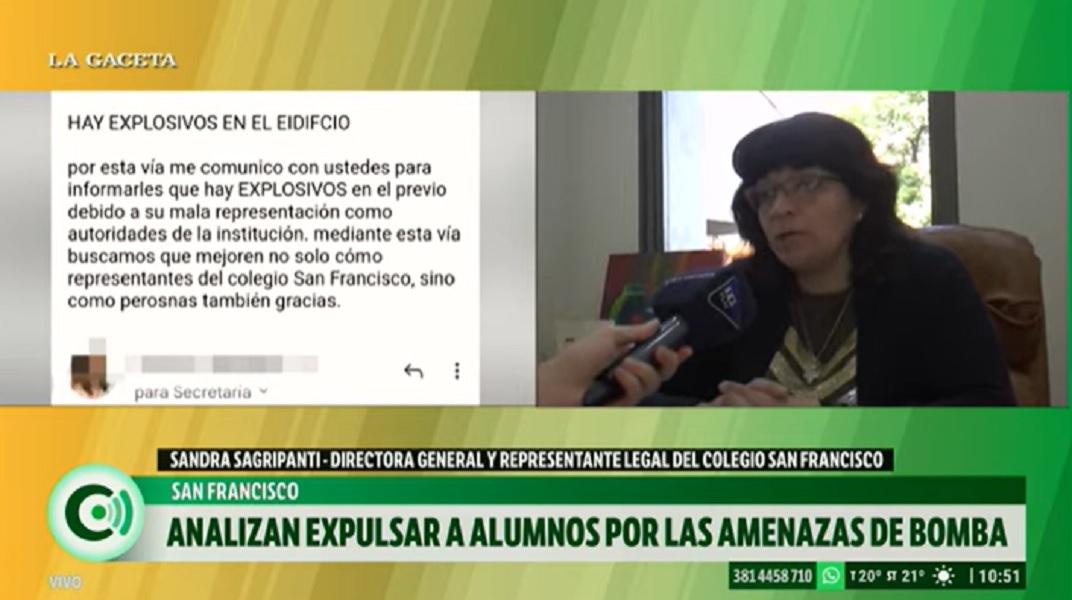 El colegio San Francisco analiza expulsar a dos alumnos por las amenazas de bomba