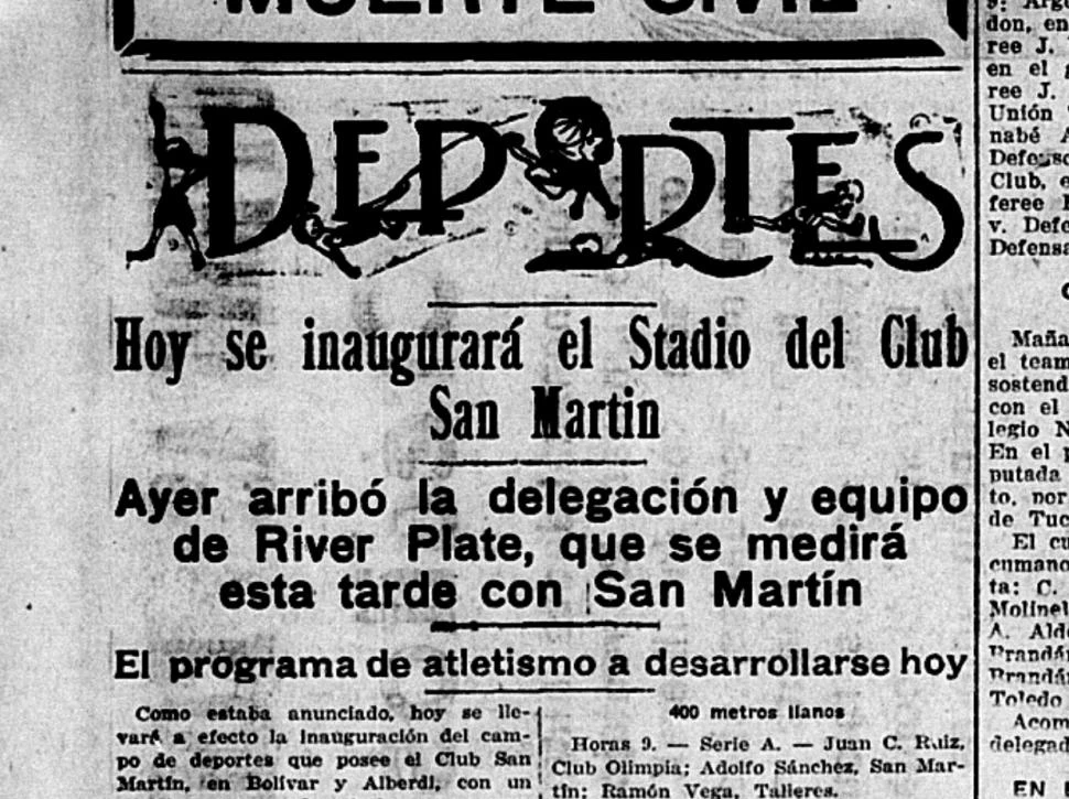 ANUNCIO EN LA GACETA. De esta forma nuestro diario daba la información sobre la inauguración del nuevo estadio. 