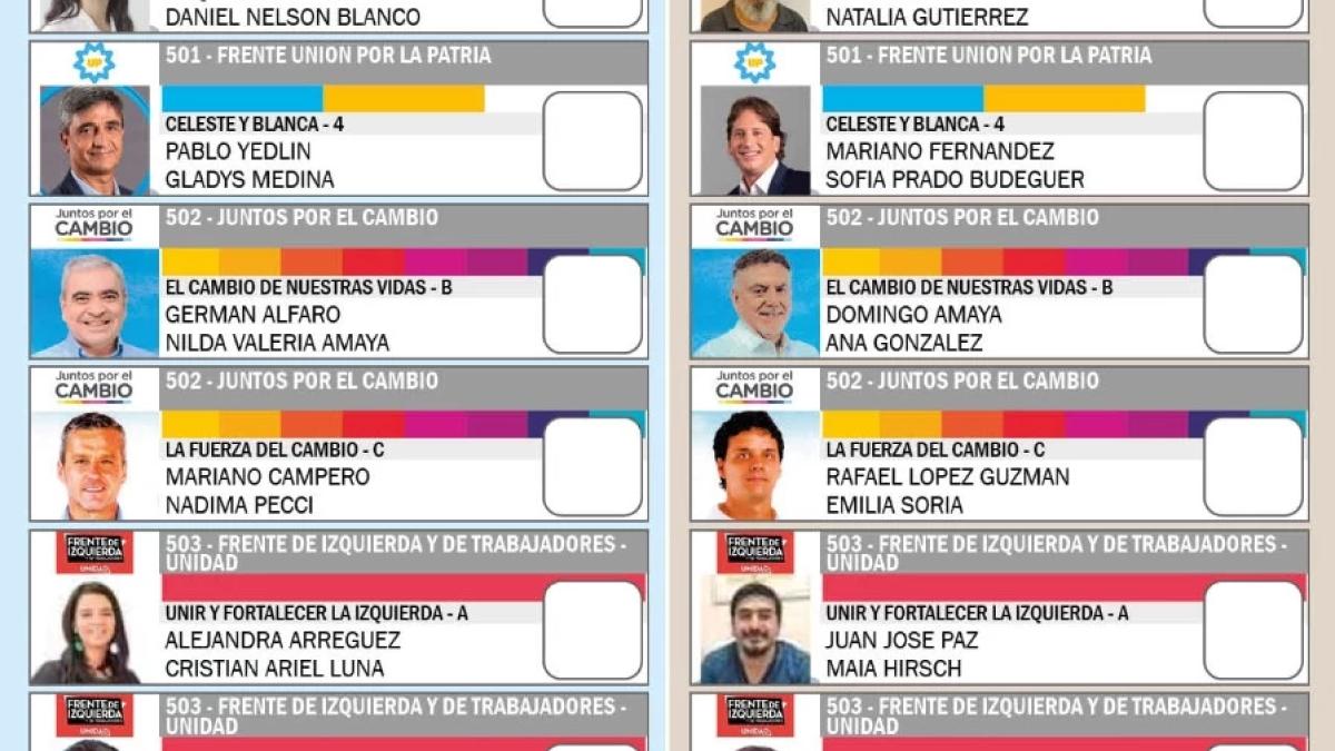 Boleta única para la votación de presos