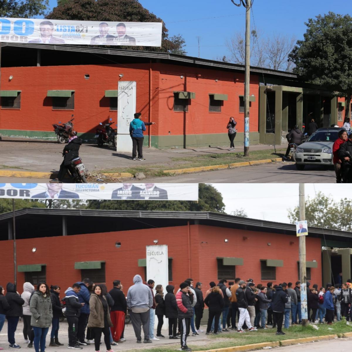 Escuela Rincón del Este, Alderetes. Foto de hoy arriba y abajo foto del 11 de junio.