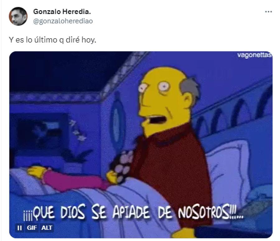 La reacción de Gonzalo Heredia 