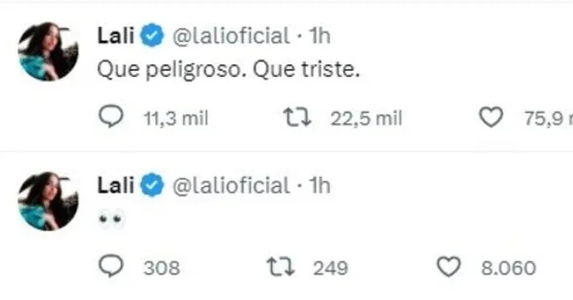 La reacción de Lali al triunfo de Milei en las PASO