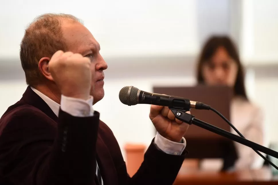 “NUNCA LES LEVANTÉ LA MANO. El médico Luis Federico Allori explicó que sólo se cubrió de los golpes y aseveró que no lastimó a nadie. LA GACETA / FOTOS DE DIEGO ÁRAOZ