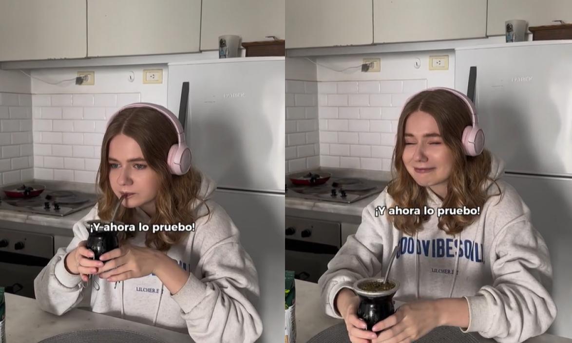 La reacción de María al probar el mate