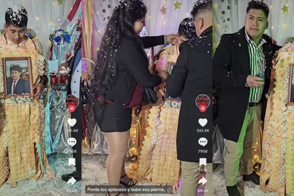 Se vistió con $450.000: cumplió 18 años y le hicieron un traje de billetes