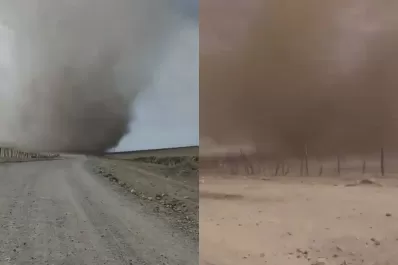 Alerta amarilla: el impactante video de un tornado en Tafí del Valle por el viento Zonda