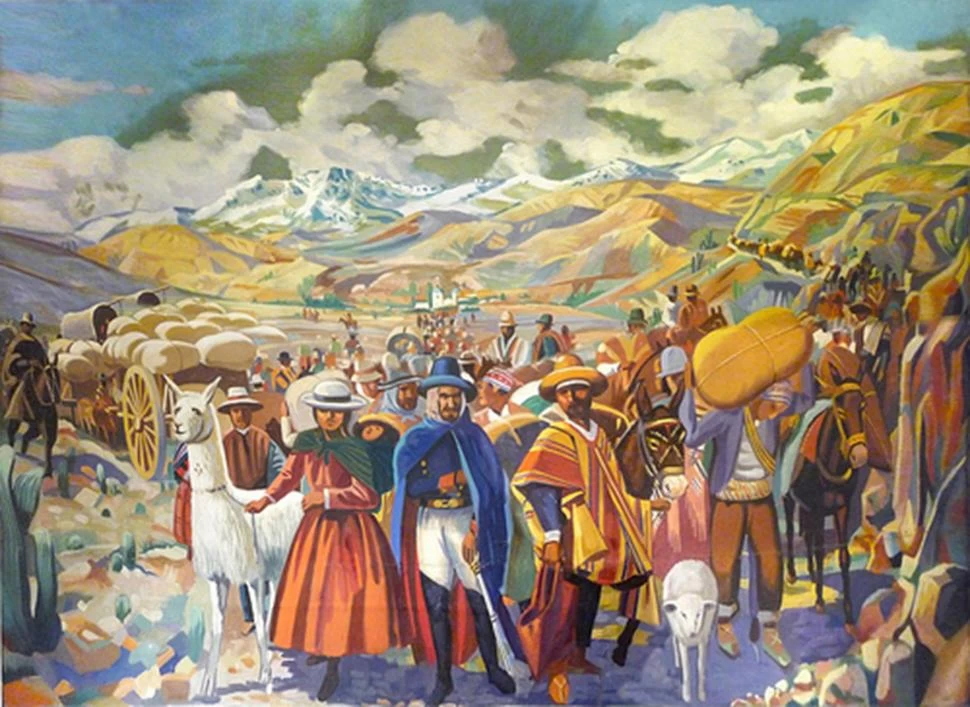 OBRA. “El Éxodo Jujeño” se exhibe en el Museo Histórico Provincial de Jujuy.  