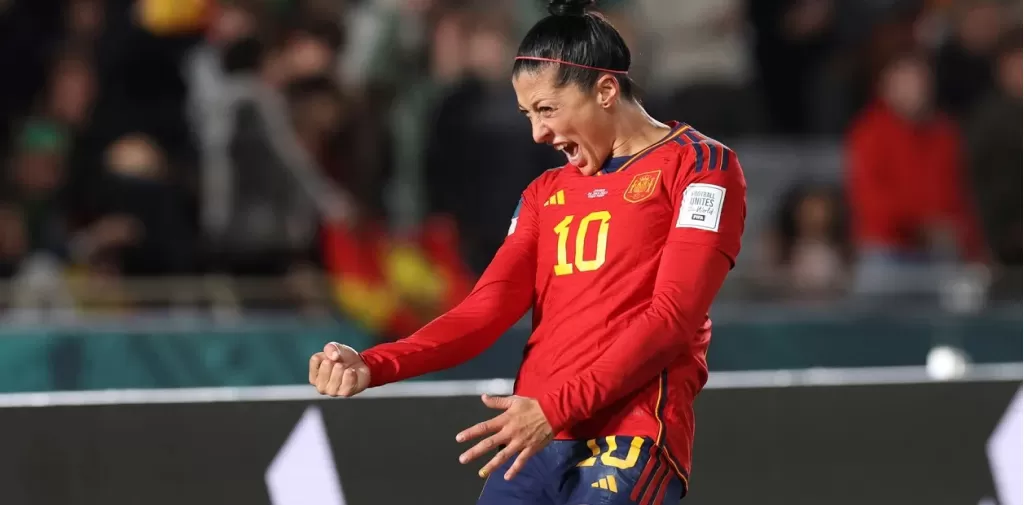 La felicidad de Jennifer Hermoso, campeona mundial. (Foto: AP)