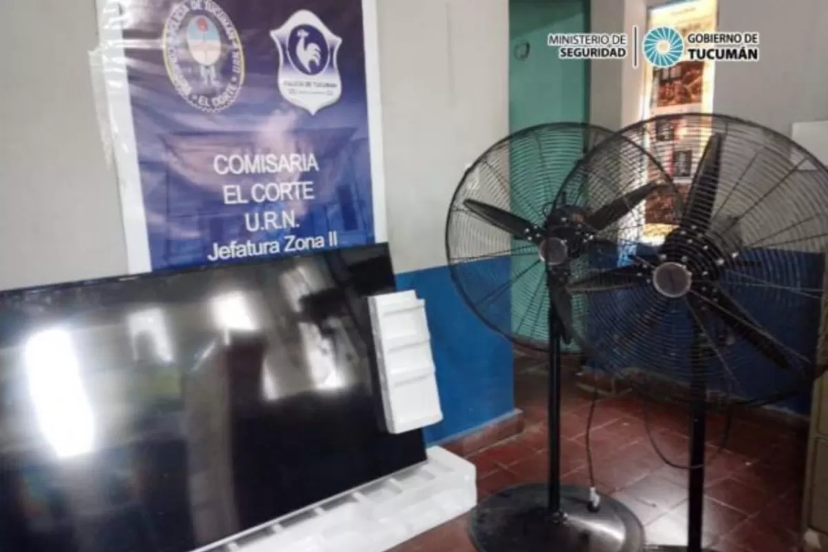 Cuadrado quedó detenido y recuperaron electrodomésticos robados en la Primera Confitería