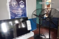 Cuadrado quedó detenido y recuperaron electrodomésticos robados en la Primera Confitería