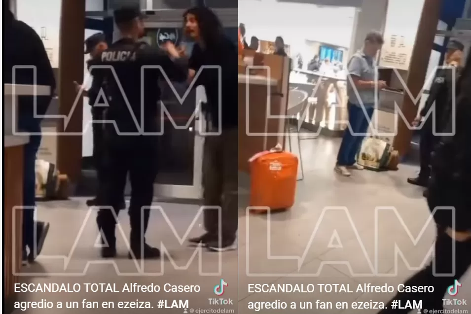 Imágenes posteriores al altercado entre Alfredo Casero y un fanático en Ezeiza