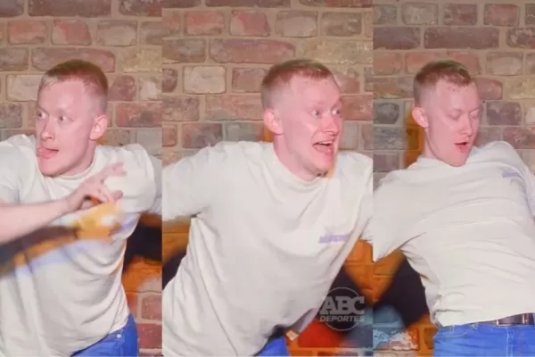 Un festejo de gol en cámara lenta viral: la espectacular imitación de un comediante británico