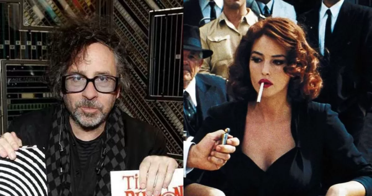 Tim Burton a los besos con una sex symbol italiana, Mónica Bellucci