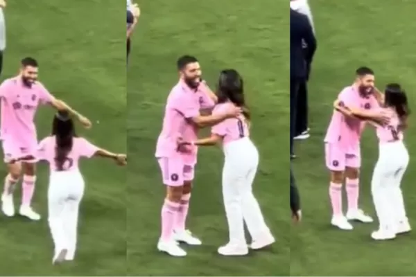 Antonela Roccuzzo confundió a Jordi Alba con Messi y casi termina con un beso equivocado