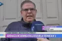 Por las amenazas de bomba, el director de la Técnica 1 rompió en llanto y dijo: ¿Hasta cuándo, señores?
