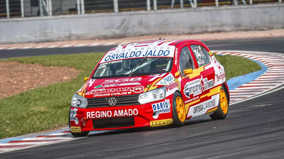 TERCER PUESTO. Así quedó Ortega en las pruebas a bordo del VW Gol Trend