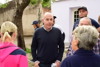 Claudio Viña, con los tapones de punta, tras la visita de Sergio Massa a la provincia