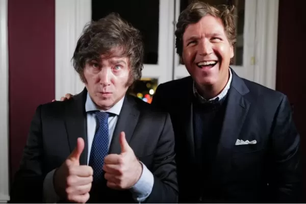 Javier Milei con el periodista Tucker Carlson: El Papa tiene afinidad con dictadores