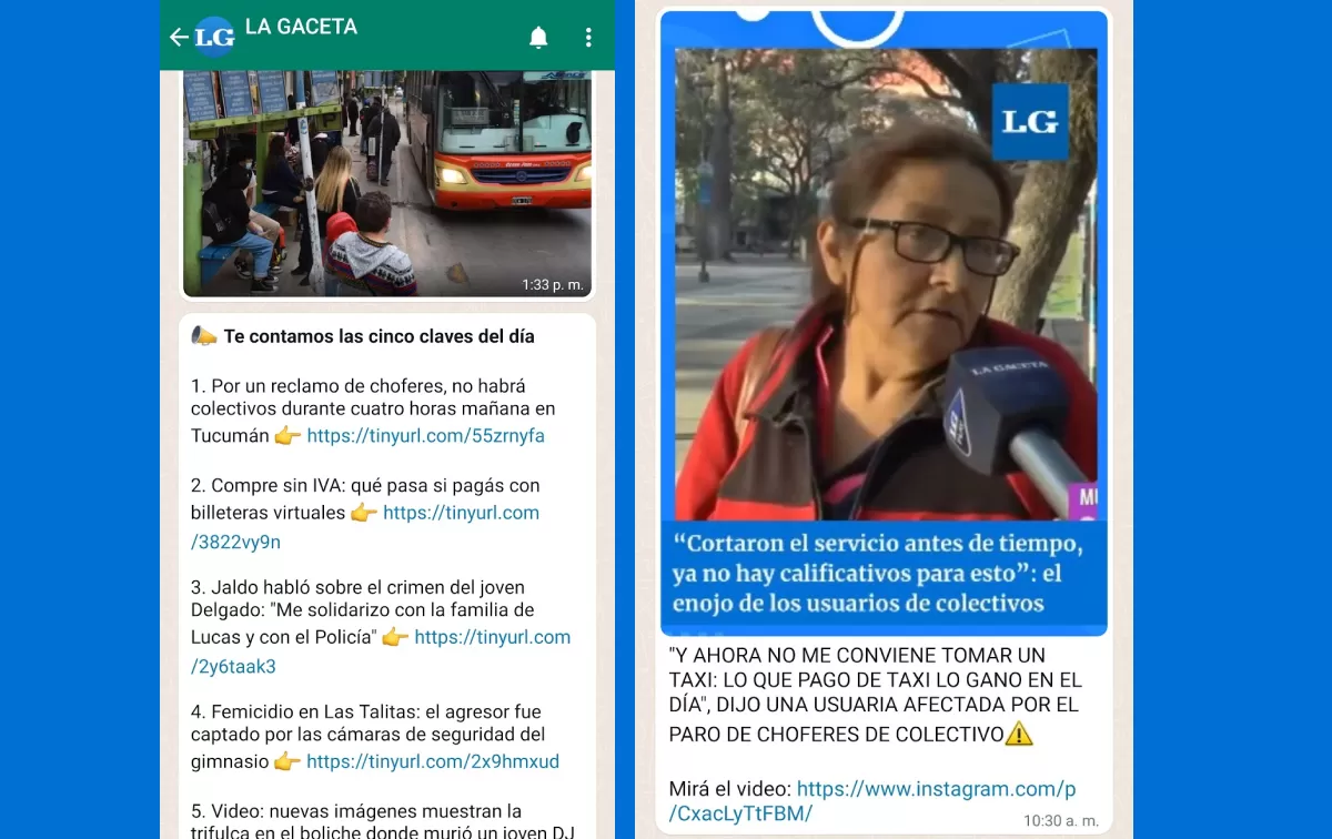 LA GACETA se suma a los canales de WhatsApp para estar más cerca tuyo