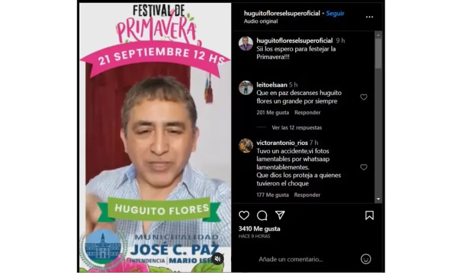 El desgarrador posteo de Huguito Flores antes de morir que conmueve a sus seguidores.