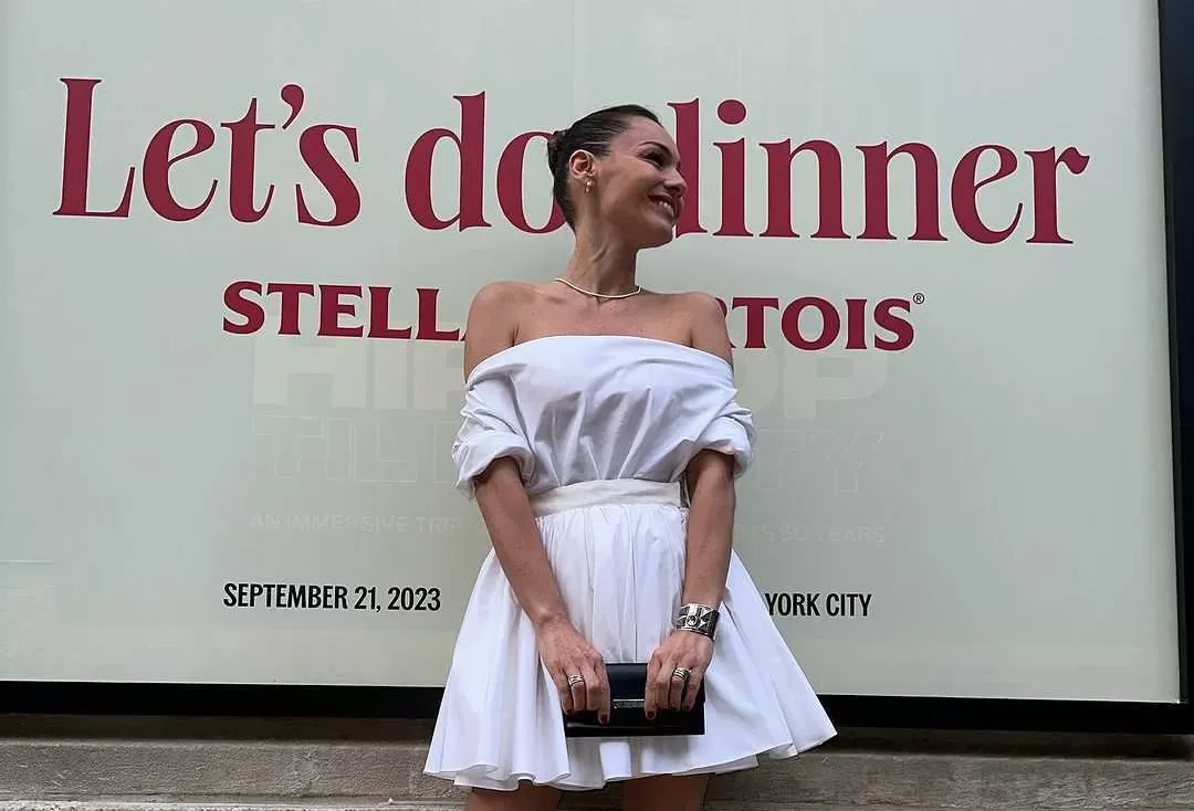 Pampita en un evento de Stella Artois en Nueva York.