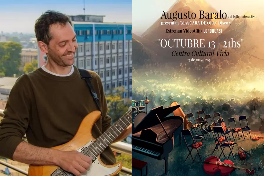 De qué tratará “Máscara de Oro”, el increíble show de música, danza y proyecciones visuales que dará Augusto Barolo en el Virla.